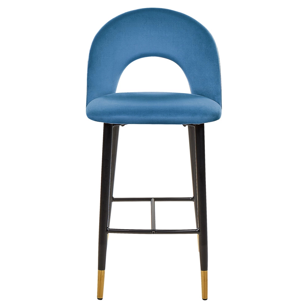 Set di 2 sedie da bar Corallo Rosso Velluto Nero Acciaio Design retrò accenti dorati Sala da pranzo