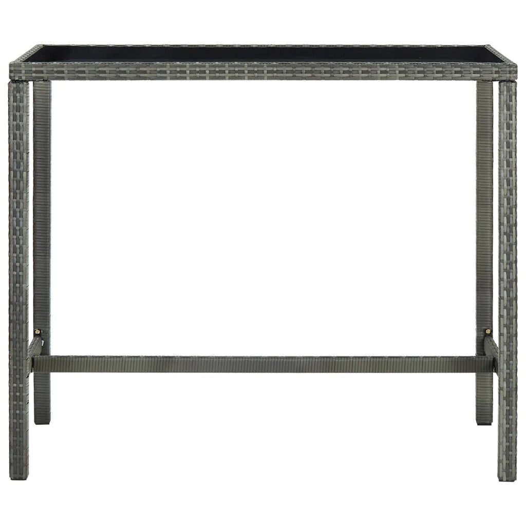 Set da Bar da Giardino 7 pz in Polyrattan Grigio 3064847