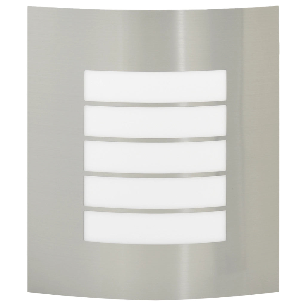 Lampada da Muro Esterno 2 pcs Argento Acciaio Inossidabile IP44