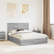 Letto con Contenitore con testiera Grigio Sonoma 140 x 200 cm