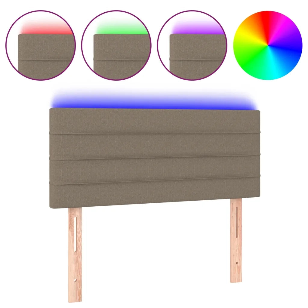 Testiera a LED-Testata con LED Tortora 100x5x78/88 cm in Tessuto 596685
