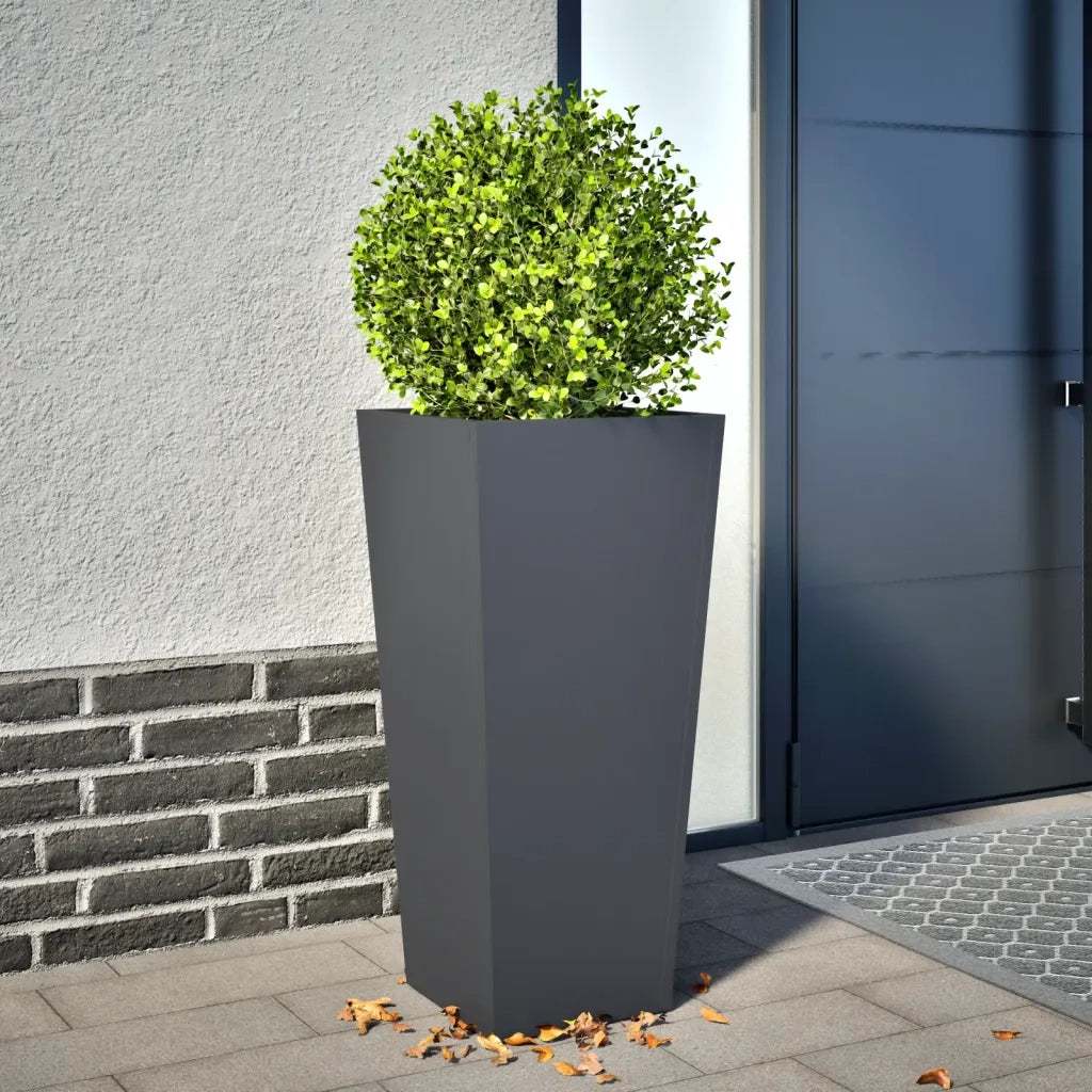 Fioriera da Giardino Antracite 35x35x75 cm in Acciaio 851084