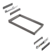 Kit portapantaloni a 7 aste, cesto portabiancheria e telaio regolabile Quartz per armadi, chiusura ammortizzata e estr..