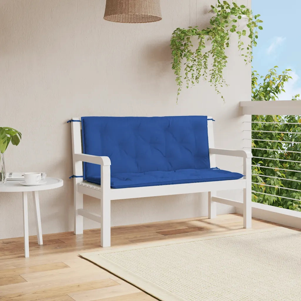 Cuscini per Panca 2 pz Blu 120x50x7 cm in Tessuto Oxford 315014