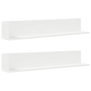 2 pz Mensole a Muro | Scaffale Parete | Ripiano a parete Bianche 100x16,5x16,5 cm in Truciolato