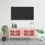 Mobile TV Rosa 105x35x50 cm in Acciaio 336238