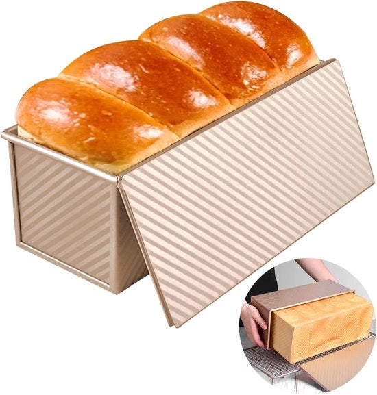 Forma per la cottura del pane con coperchio - Antiaderente - 1 pezzo - 1000 g