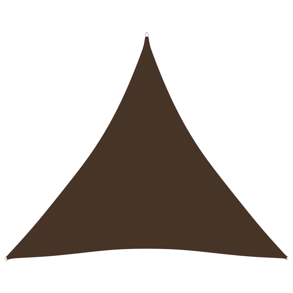 Vela ombreggiante triangolare in tessuto Oxford 5 x 5 x 5 m marrone 02_0009907