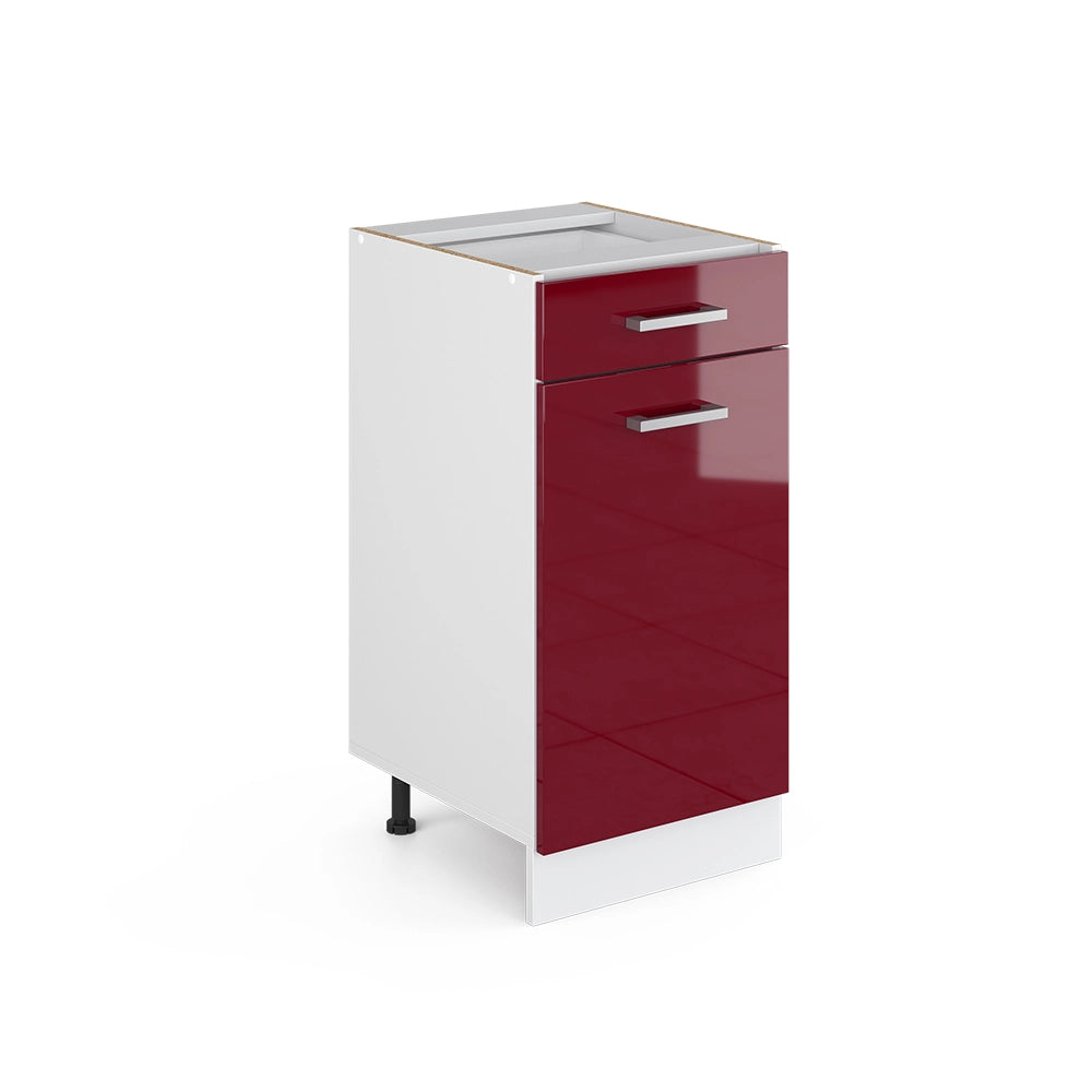 Vicco Mobiletto base per cucina Rosso lucido 40 cm senza piano di lavoro