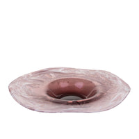 Ciotola Decorativa Ø 40 cm in Vetro Bianco Malva