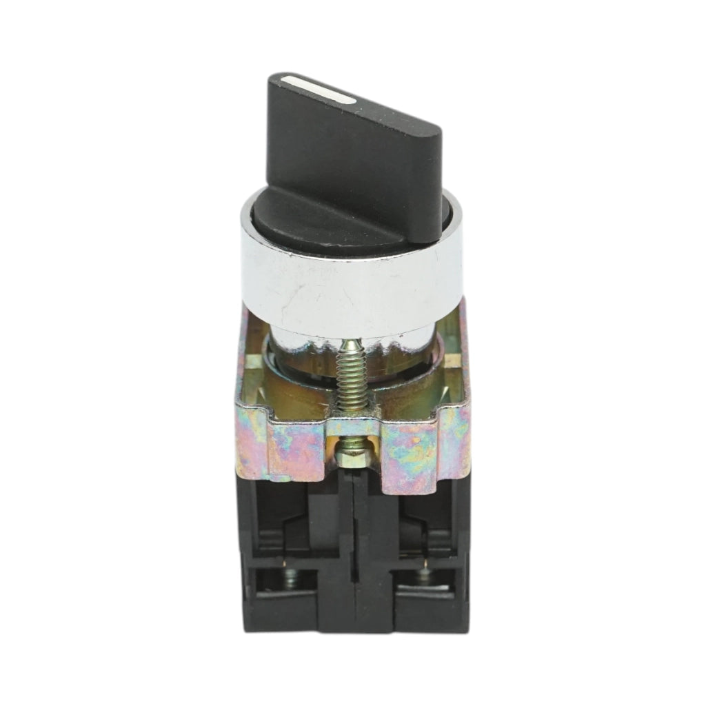 Selettore a 2 posizioni, nero, con ritorno, 1NO+1NC, 400V/10A, LAY5-BD45 Breckner Germany