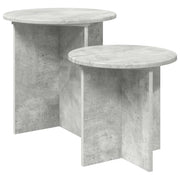 Set tavolini 2 pcs Grigio Cemento Legno ingegnerizzato