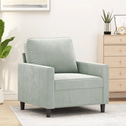 Poltrona-Divano Sedia Grigio Chiaro 60 cm Velluto 917924