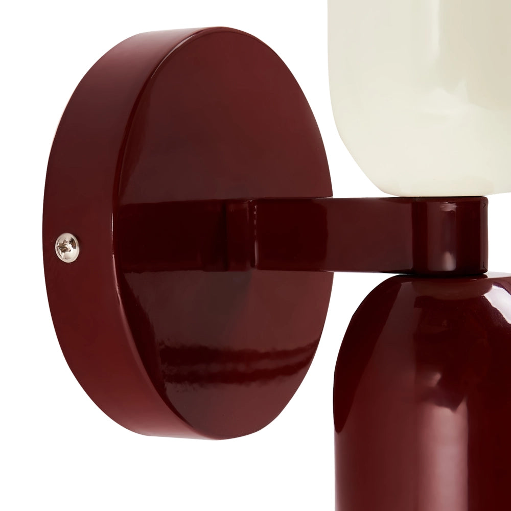 Set di 2 lampade da parete a due luci Up-Down Scones rosso