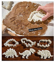 Set di stampi per biscotti 3D in forma di dinosauro, 3D biscotti stampi per bambini con decorazioni di dinosauro per feste