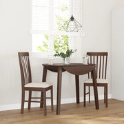 Sedie da Pranzo con Cuscini 2pz Marrone Legno Massello di Hevea 4102499