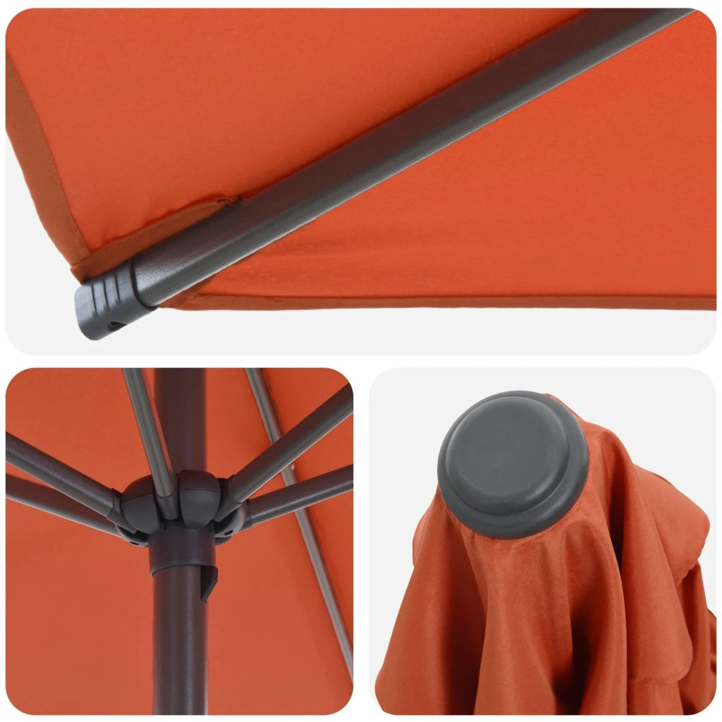 Ombrello da giardino 270 x 270 cm Poliestere Rettangolare 42036225
