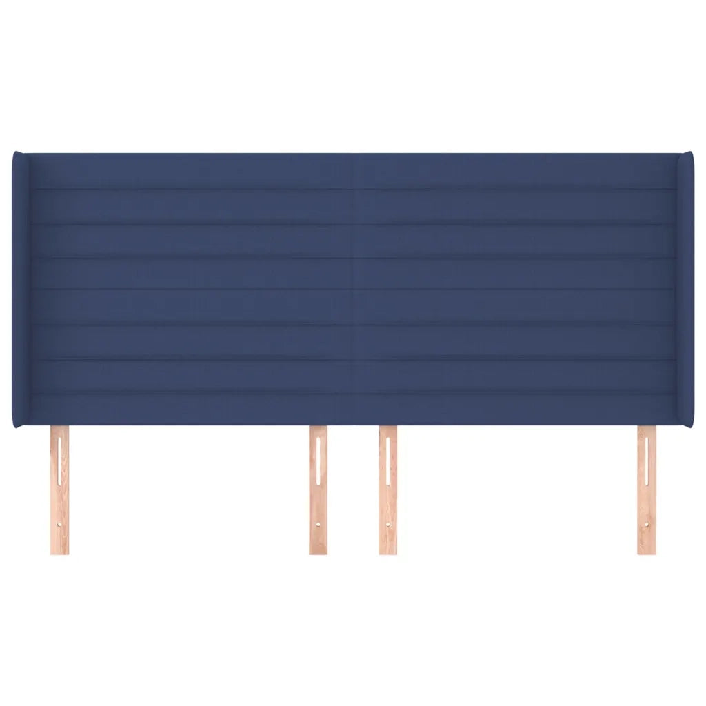 Testiera | Testata ad Orecchio Blu 163x16x118/128 cm in Tessuto