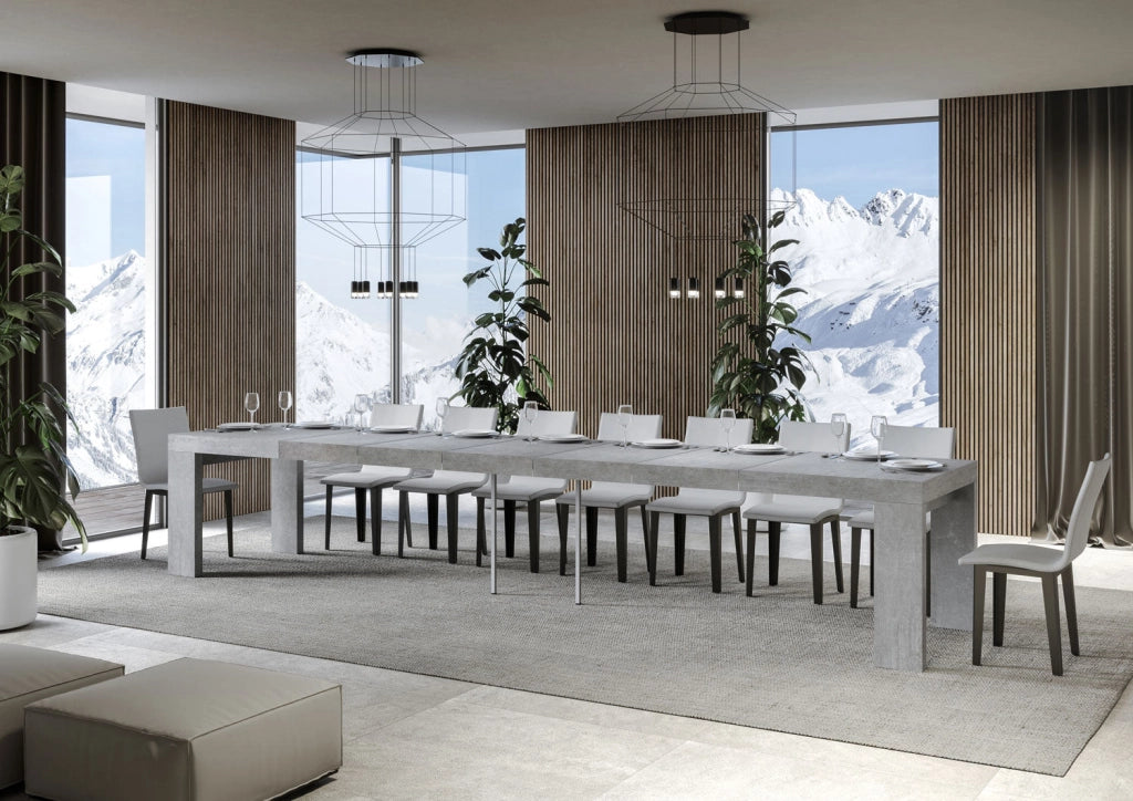 Tavolo Allungabile 130/390x90x77 cm Roxell Premium Cemento