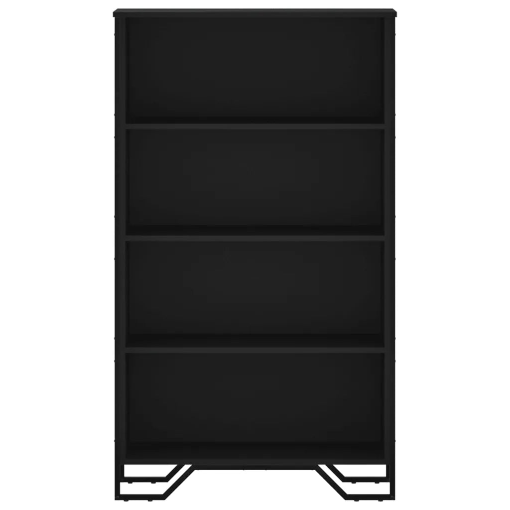 Libreria Nera 80x31x137,5 cm in Legno Multistrato 848629