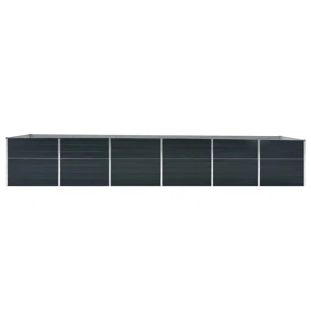Letto Rialzato in Acciaio Zincato 480x80x77 cm Antracite 47071