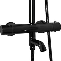 Set Doccia Da Incasso Con Termostatato Lungo Black Metallic