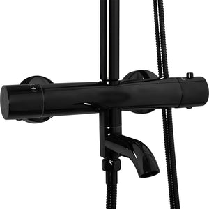 Set Doccia Da Incasso Con Termostatato Lungo Black Metallic