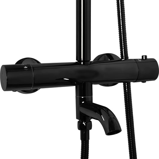 Set Doccia Da Incasso Con Termostatato Lungo Black Metallic