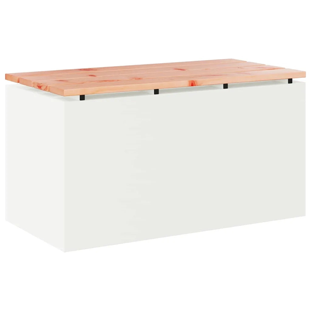 Panchina da giardino Bianco 80 x 40 x 43 cm Acciaio
