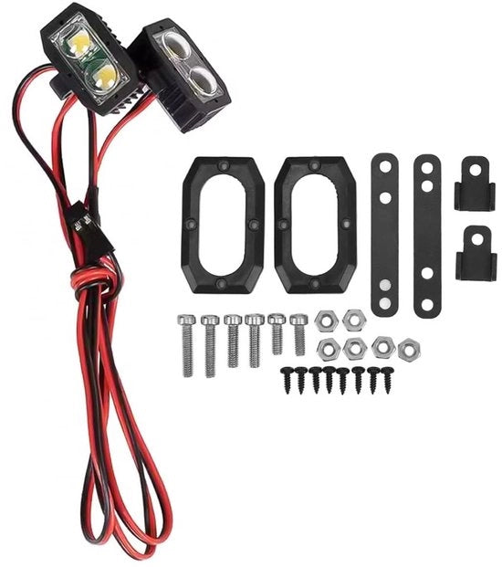 Faro diurno - Lampada Leggera - Attacco Removibile - Angolo Regolabile - Resistente ai Solletici - Lampadina Super Brillante - Per Auto a Scartico - Illuminazione Rc