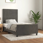 Giroletto senza Materasso Grigio Scuro 80x200 cm Velluto 3125844