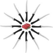 Set di coltelli da cucina 12 pezzi - Coltelli professionali - Coltelli in acciaio inossidabile - Coltelli per bistecche - Lunghezza del coltello 12,5 cm - Manico comodo