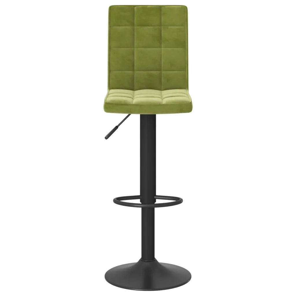 Sgabelli da Bar 2 pz Verde Chiaro in Velluto 335765