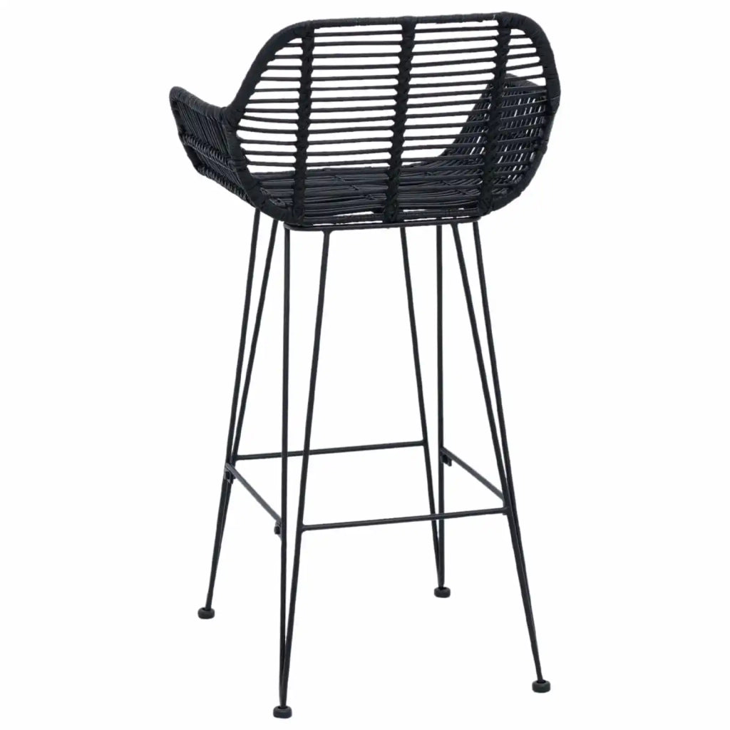 Sedia da Bar 2 pcs 55 x 52 x 92 cm Rattan e Ferro