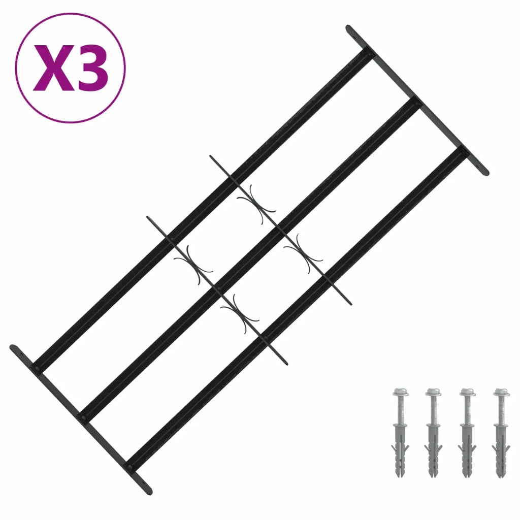 Griglia di Sicurezza per Finestra con 3 Traversine 3 pz CFW8155969