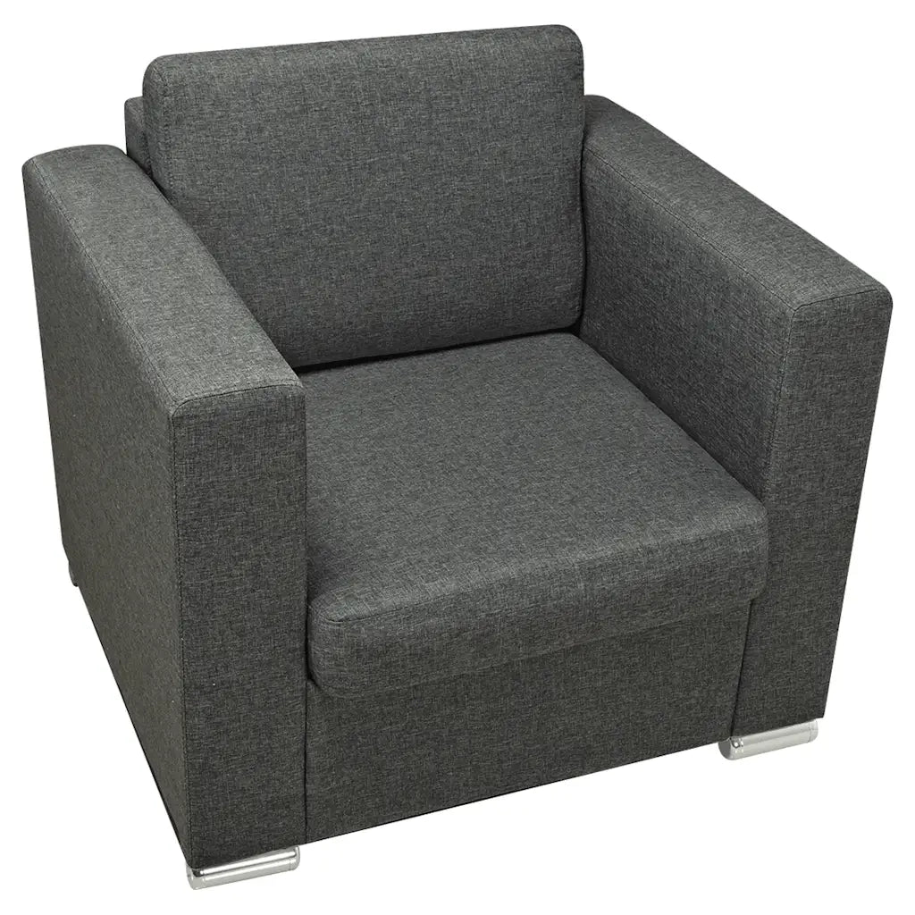 Poltrona Grigio Scuro in Tessuto cod mxl 18887