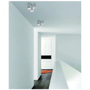 Trade Shop - Lampadario Lampada Da Soffitto Portalampada Gu10 3 Cilindri In Gesso Gs-c07-3 -