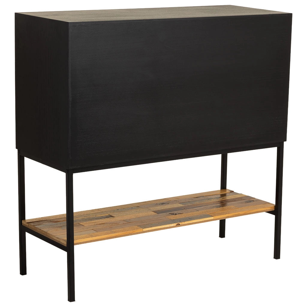 Credenza in legno di recupero marrone 100x40x100h cm