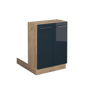 Vicco Mobili da cucina  Blu scuro lucido 60 cm senza piano di lavoro