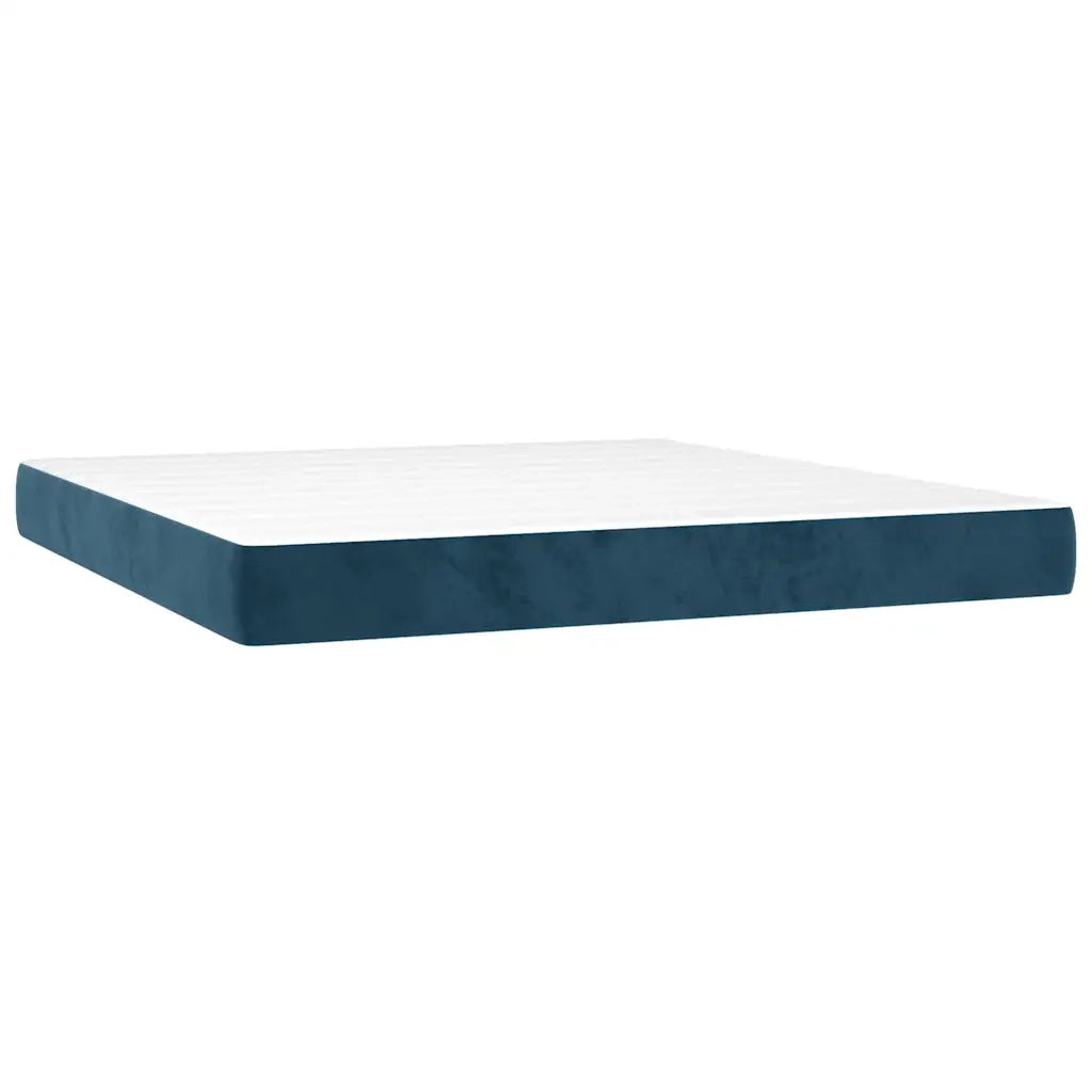 Giroletto a Molle con Materasso Blu Scuro 180x200 cm in Velluto cod mxl 74413