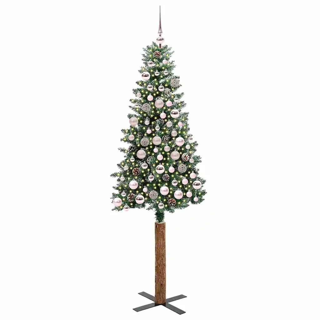 Albero di Natale snodato con 300 LED con supporto-Albero Natalizio Verde 180 cm 296968
