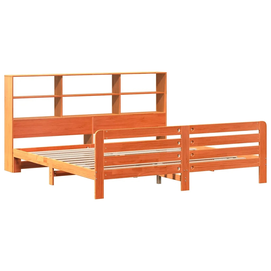 Giroletto senza Materasso Marrone Cera 180x200 cm Legno di Pino 3309934