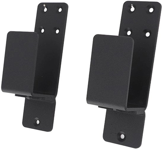 Barricade per porta - 2 pezzi - Acciaio di carbonio - Adatto per tavole 2x4 - Dimensione dell'articolo 4x4x6,5cm - Sicurezza per interni/esterni - Accessori per la porta