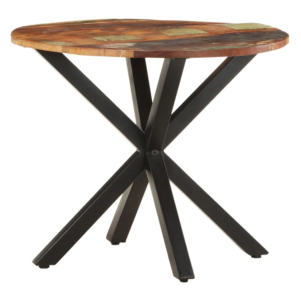 Tavolino | Tavolo laterale di Servizio 68x68x56 cm in Legno Massello di Recupero