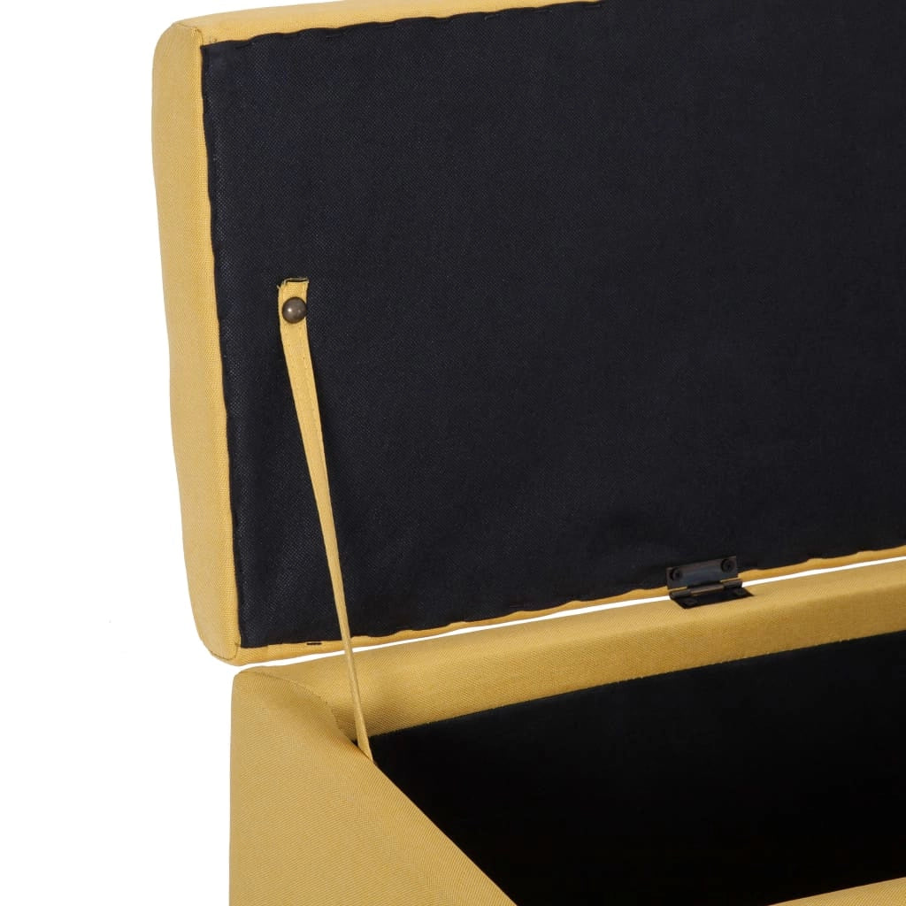 Panca con vano contenitore 116 cm poliestere giallo 02_0010963