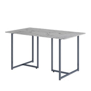 Vicco Tavolo da pranzo Grigio/marmo-bianco 140 x 80 cm