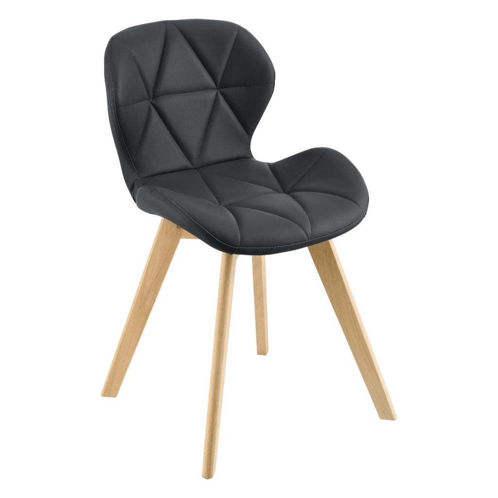 Set di 4 sedie da pranzo in similpelle 81 x 57 x 49 cm nero 03_0006776
