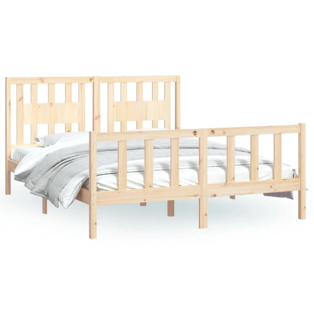 Giroletto con Testiera in Legno Massello di Pino 160x200 cmcod mxl 101214