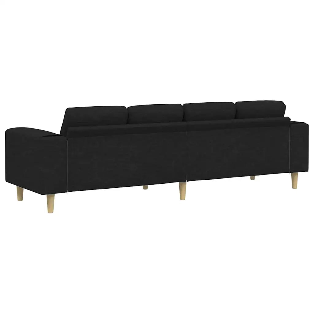 Set di divani Nero Tessuto