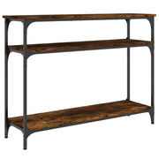 Tavolo Consolle | Tavolo d'Ingresso Rovere Fumo 100x29x75 cm Legno Multistrato